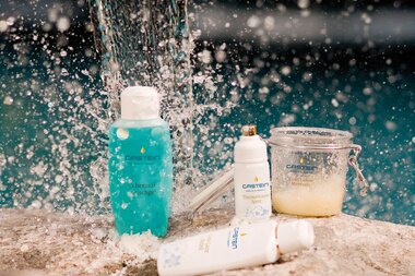Gastein Health and Beauty Kosmetiklinie mit Wasser | © Alpentherme Gastein